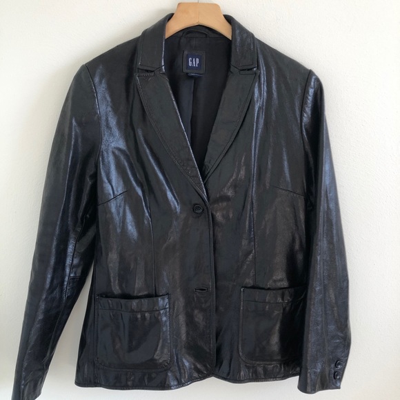 GAP Jackets & Blazers - Vintage GAP blazer leather jacket 90s 00s Medium